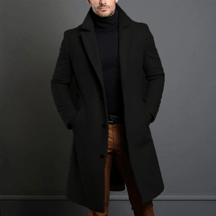 Edson | Elegant Long Winter Coat For Men