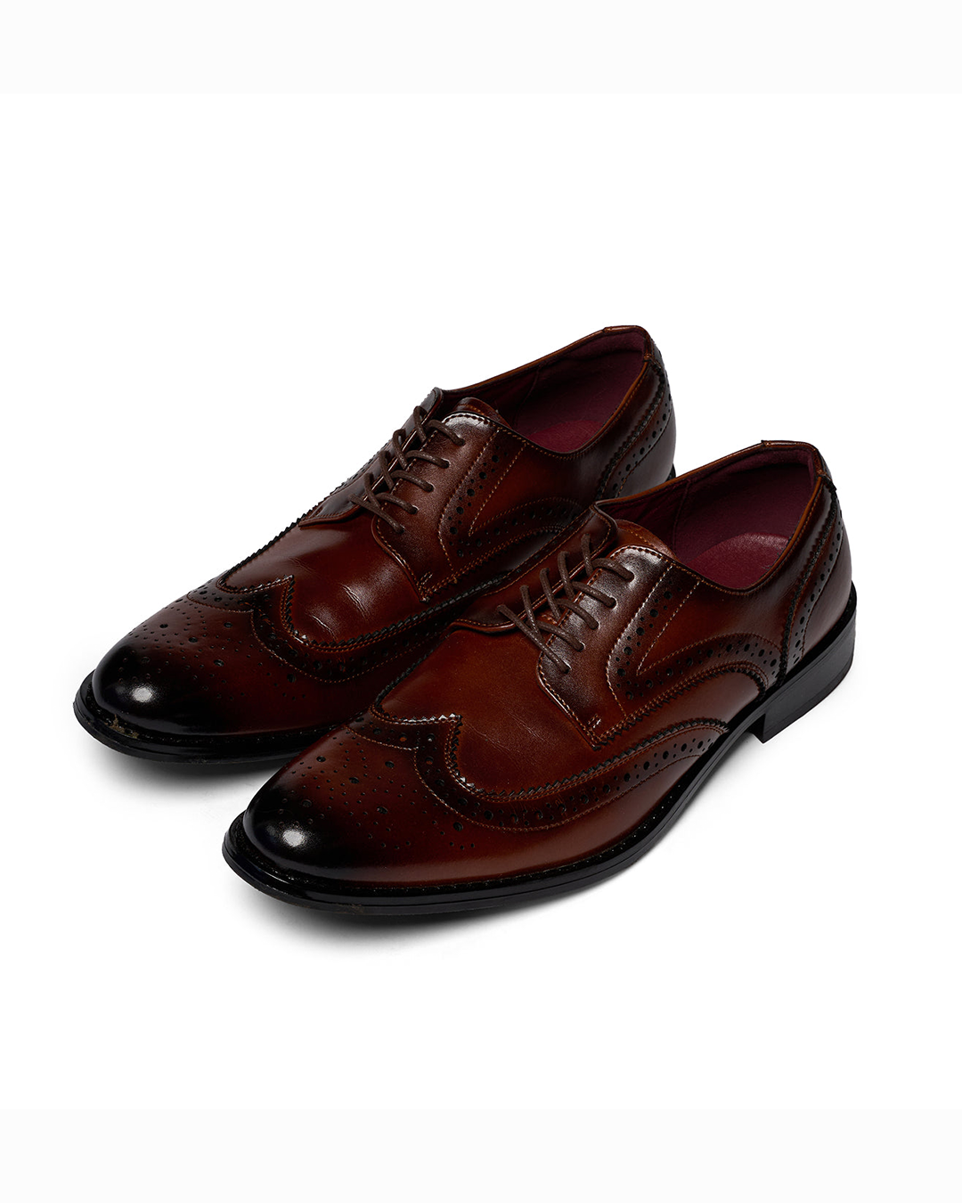 Pembroke | Elegant Brown Leather Wingtip Oxford Dress Shoes