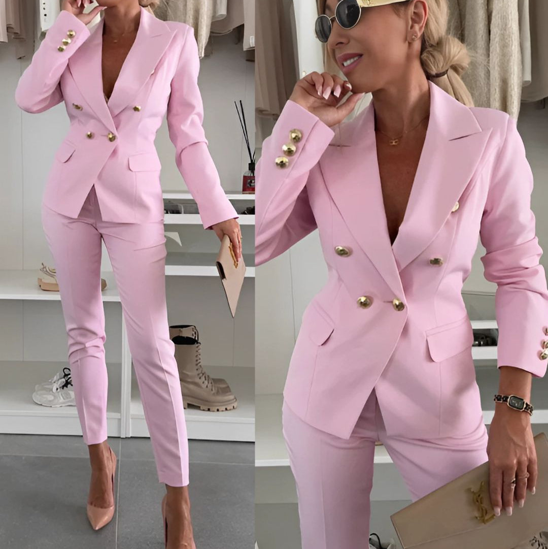 Westbay | Elegant Double-Breasted Blazer Suit Set With Tailored Fit