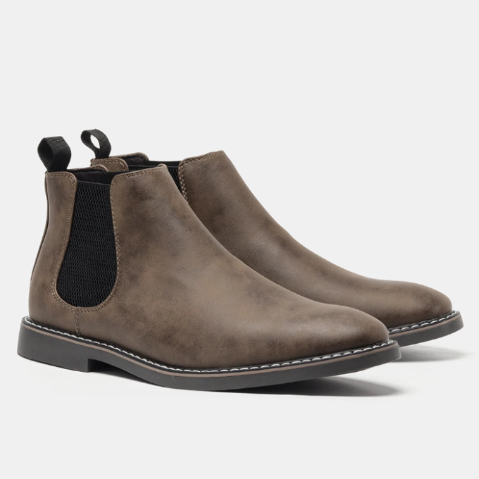Rosalind | Stylish Premium Leather Chelsea Boots With Elastic Panels