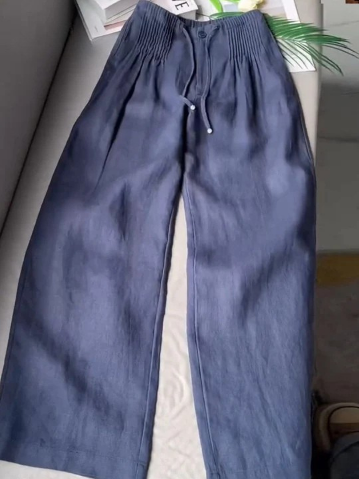 Wren | Elegant Wide-Leg Pants With Drawstring Waist