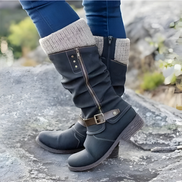 Cordelia | Stylish Mid-Calf Orthopedic Boots With Buckle Detail