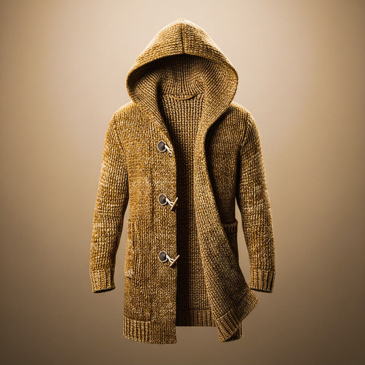 Payton | Stylish Hooded Wool Cardigan With Toggle Closure