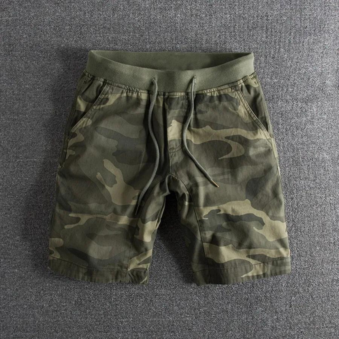 Serena | Stylish Men's Tactical Camo Cargo Shorts With Drawstring