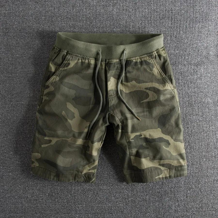 Serena | Stylish Men's Tactical Camo Cargo Shorts With Drawstring