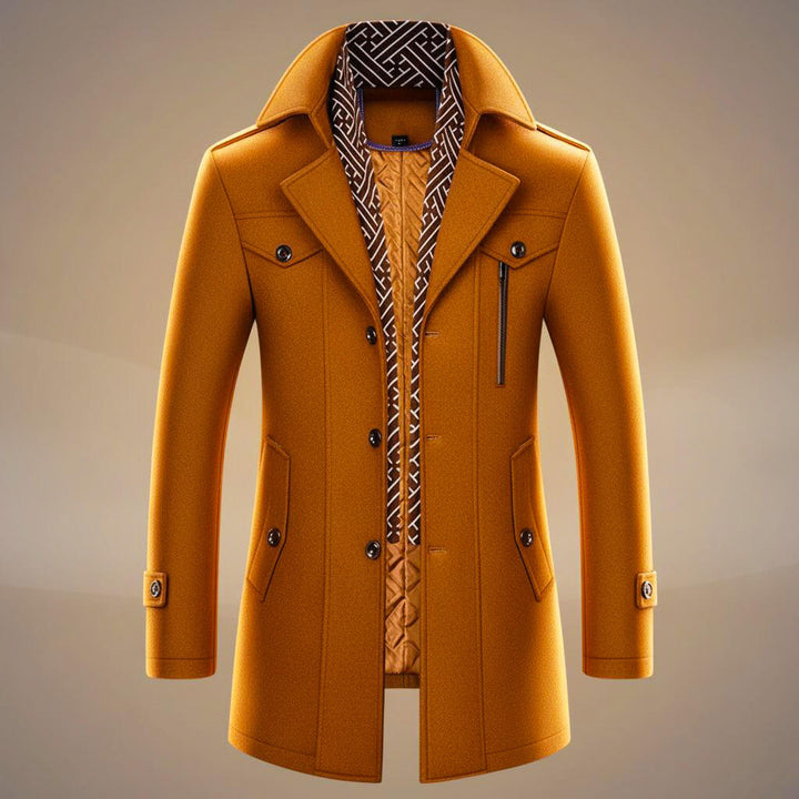 Tessa | Elegant Double-Breasted Virgin Wool Overcoat With Quilted Lining
