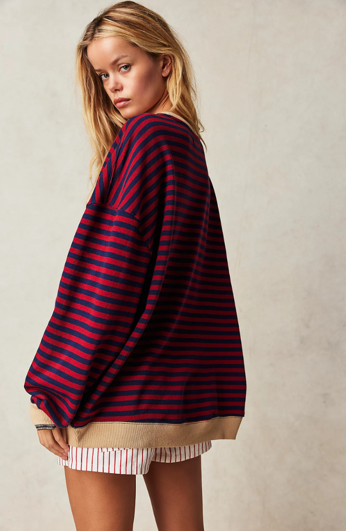Linda | Chic Oversized Striped Sweater With Relaxed Silhouette