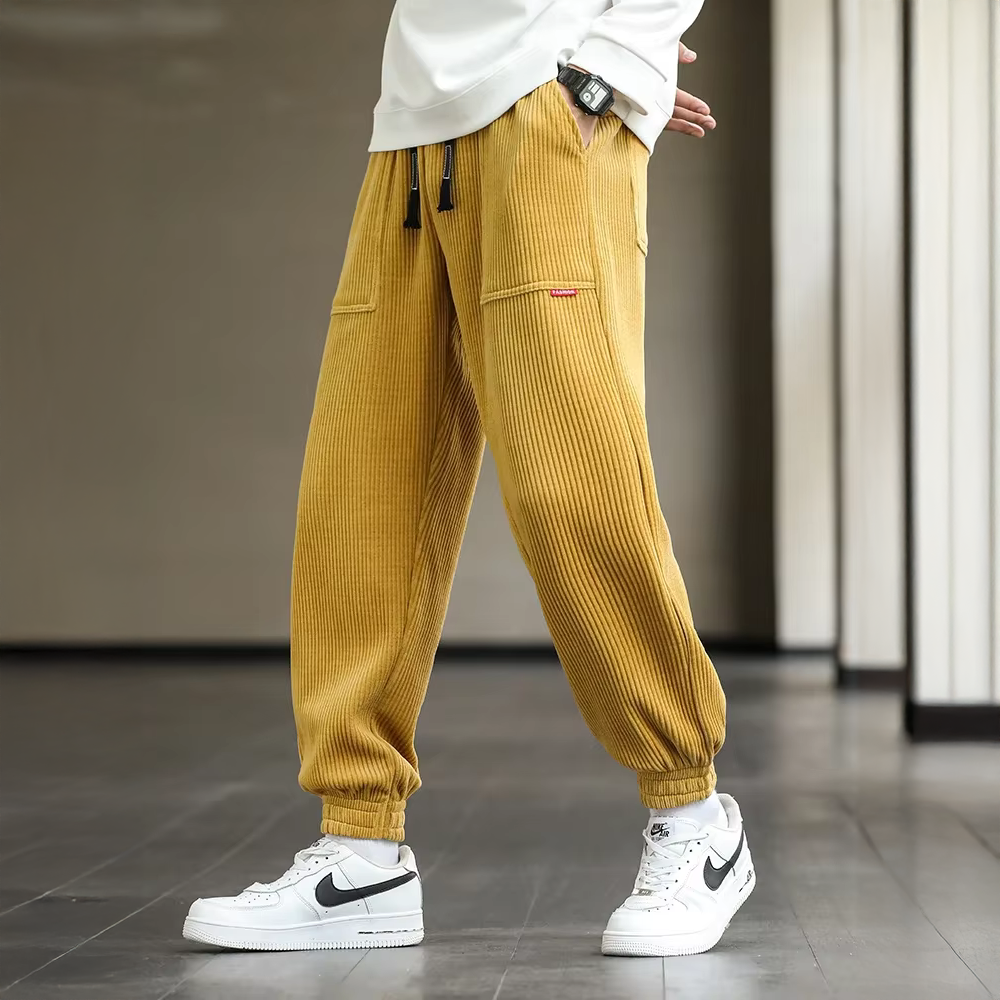 Grace | Stylish Corduroy Joggers With Elastic Cuffs