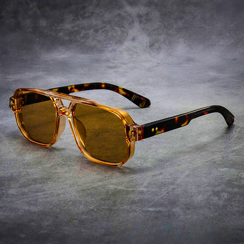 Felicity | Chic Oversized Aviator Sunglasses With Blue Tinted Lenses