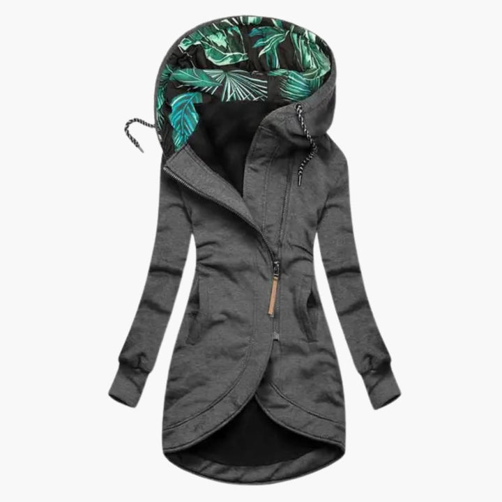 Cordelia | Stylish Asymmetrical Zip Hooded Winter Jacket