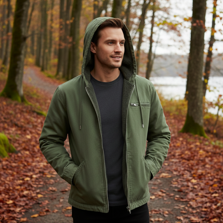 Margot | Stylish Fleece Lined Hooded Jacket With Zip Front