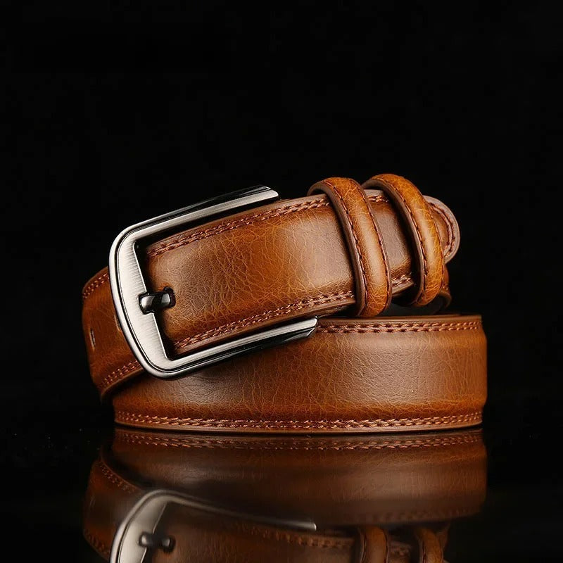 Zoe | Sleek Brown Leather Belt With Polished Buckle