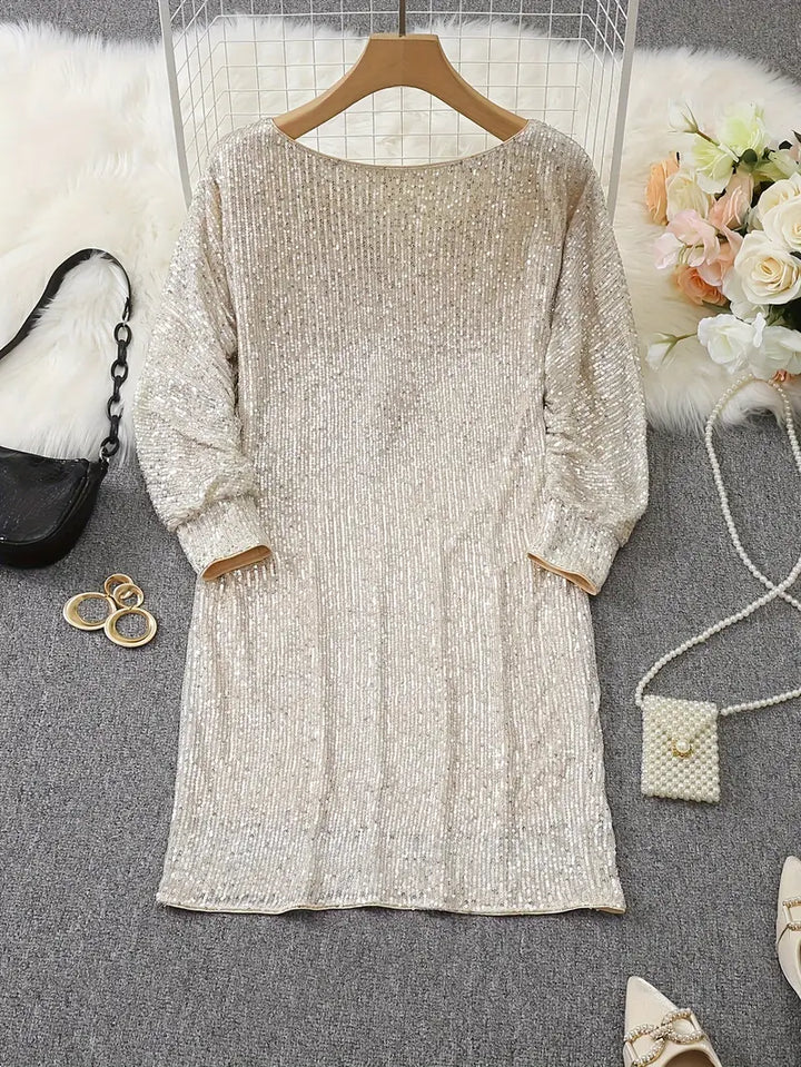Felicity | Elegant Off-Shoulder Sequin Mini Party Dress