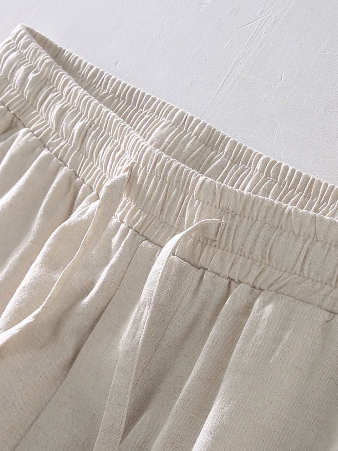 Marlborough | Elegant Short Sleeve Linen Shirt And Shorts Set Men