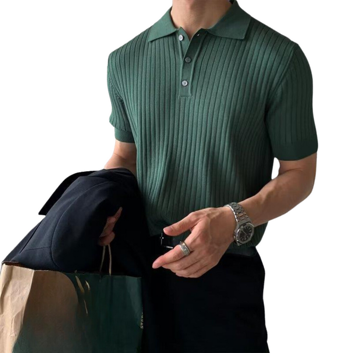 Bora | Stylish Ribbed Polo Shirt Men - Short Sleeve