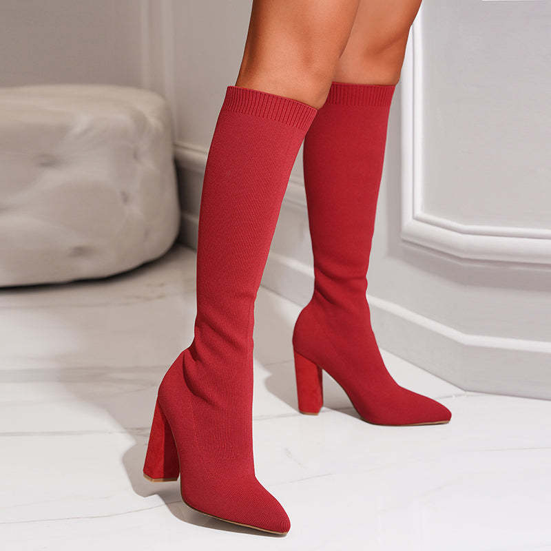 Audrey | Elegant Women’s High-Heeled Knee Boots