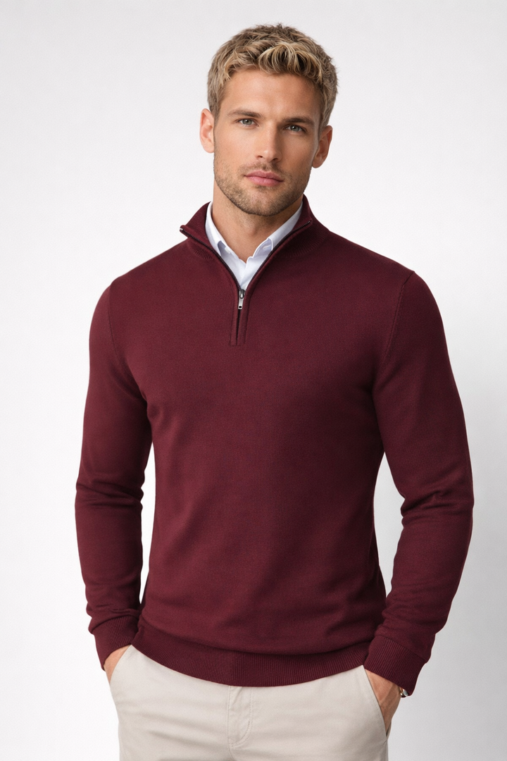 Tiana | Stylish Men's Half-Zip Pullover With Mock Neck