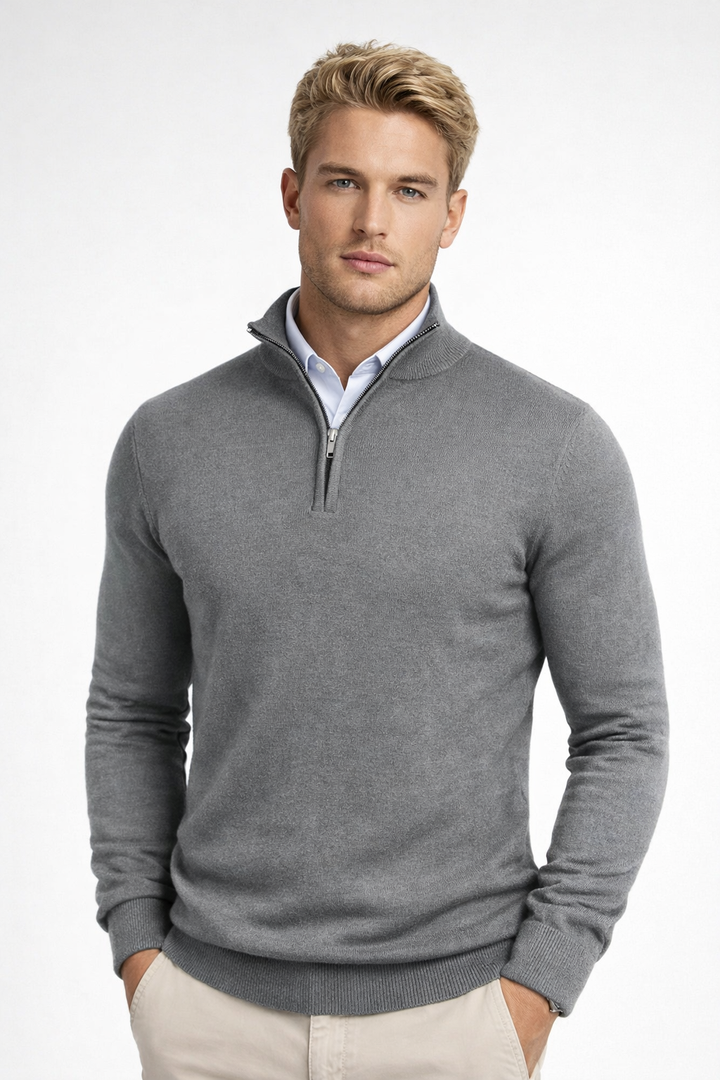 Tiana | Stylish Men's Half-Zip Pullover With Mock Neck