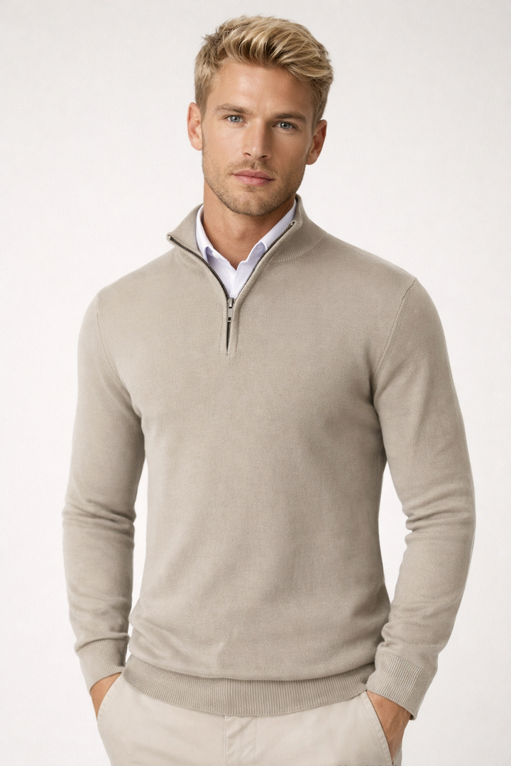 Tiana | Stylish Men's Half-Zip Pullover With Mock Neck