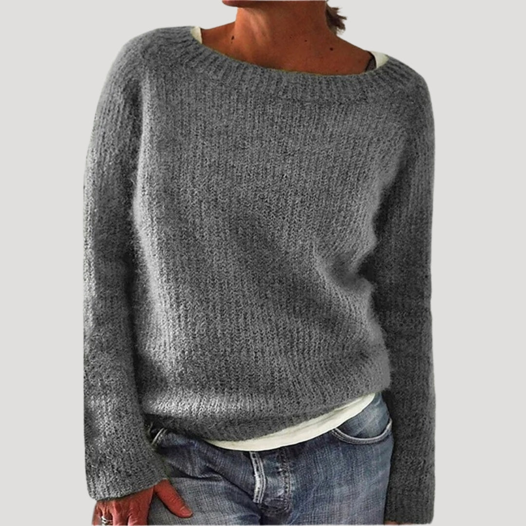 Ruby | Chic Oversized Crew Neck Knit Sweater