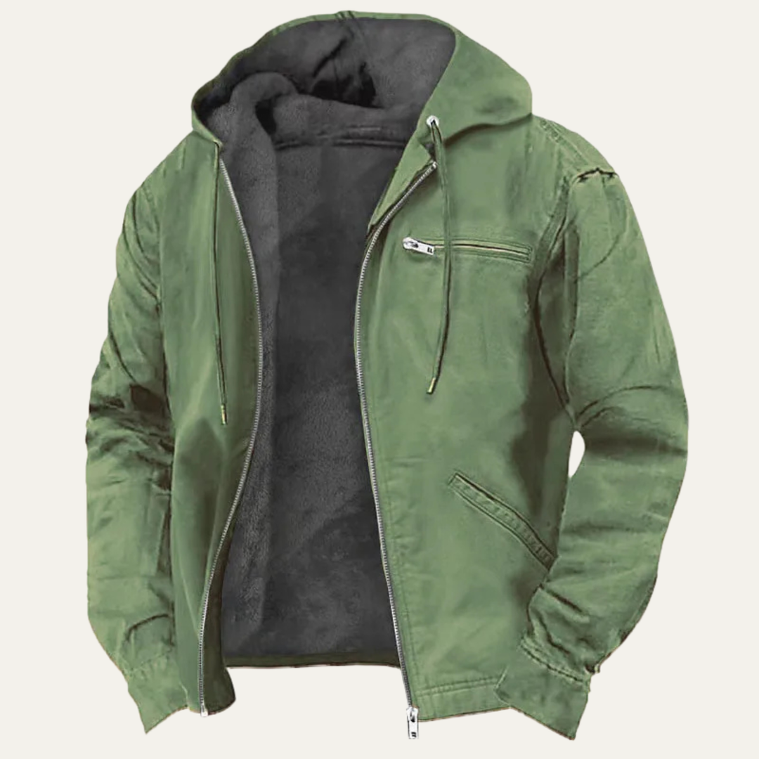 Margot | Stylish Fleece Lined Hooded Jacket With Zip Front