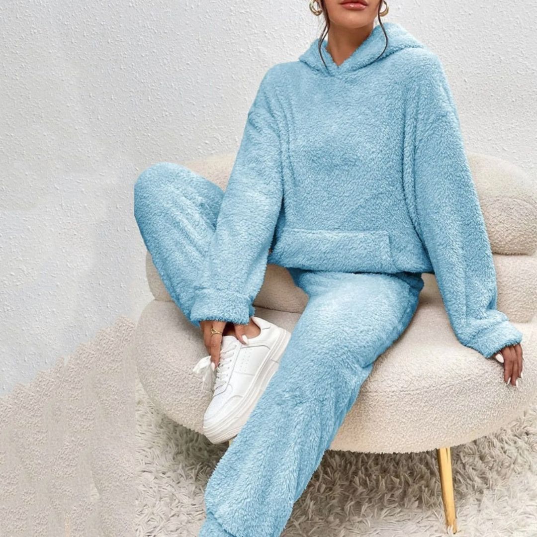 Margot | Cosy Fleece Loungewear Set With Hood & Relaxed Fit