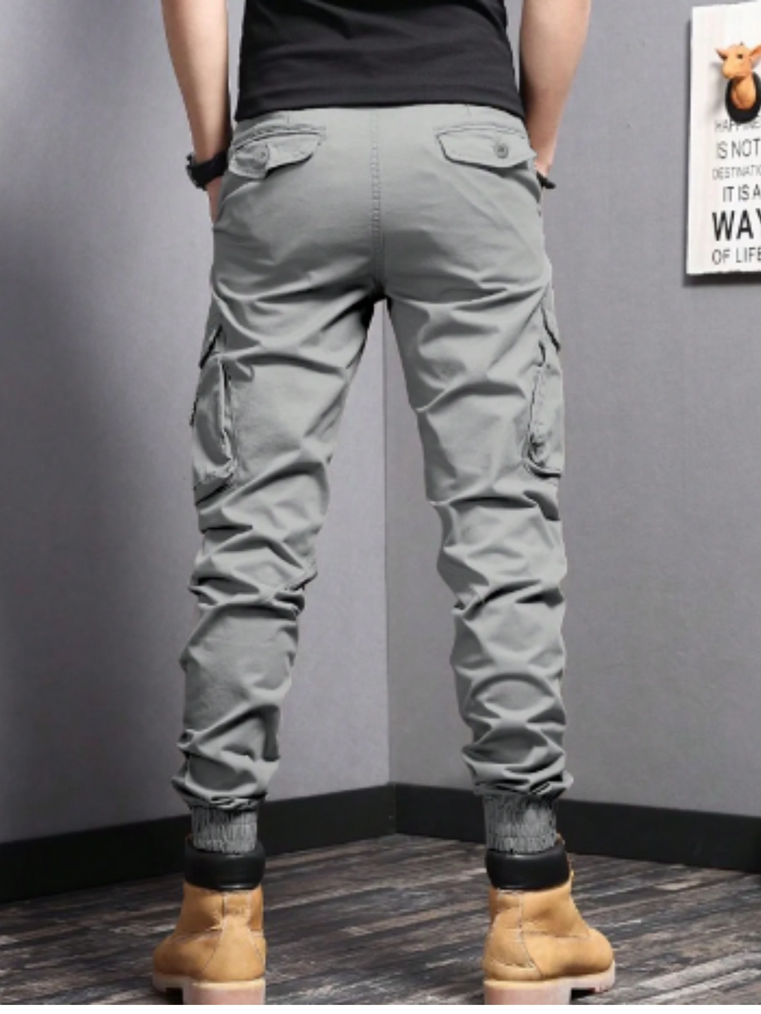 Evy | Sleek Tapered Cargo Trousers With Multi-Pocket Utility Design