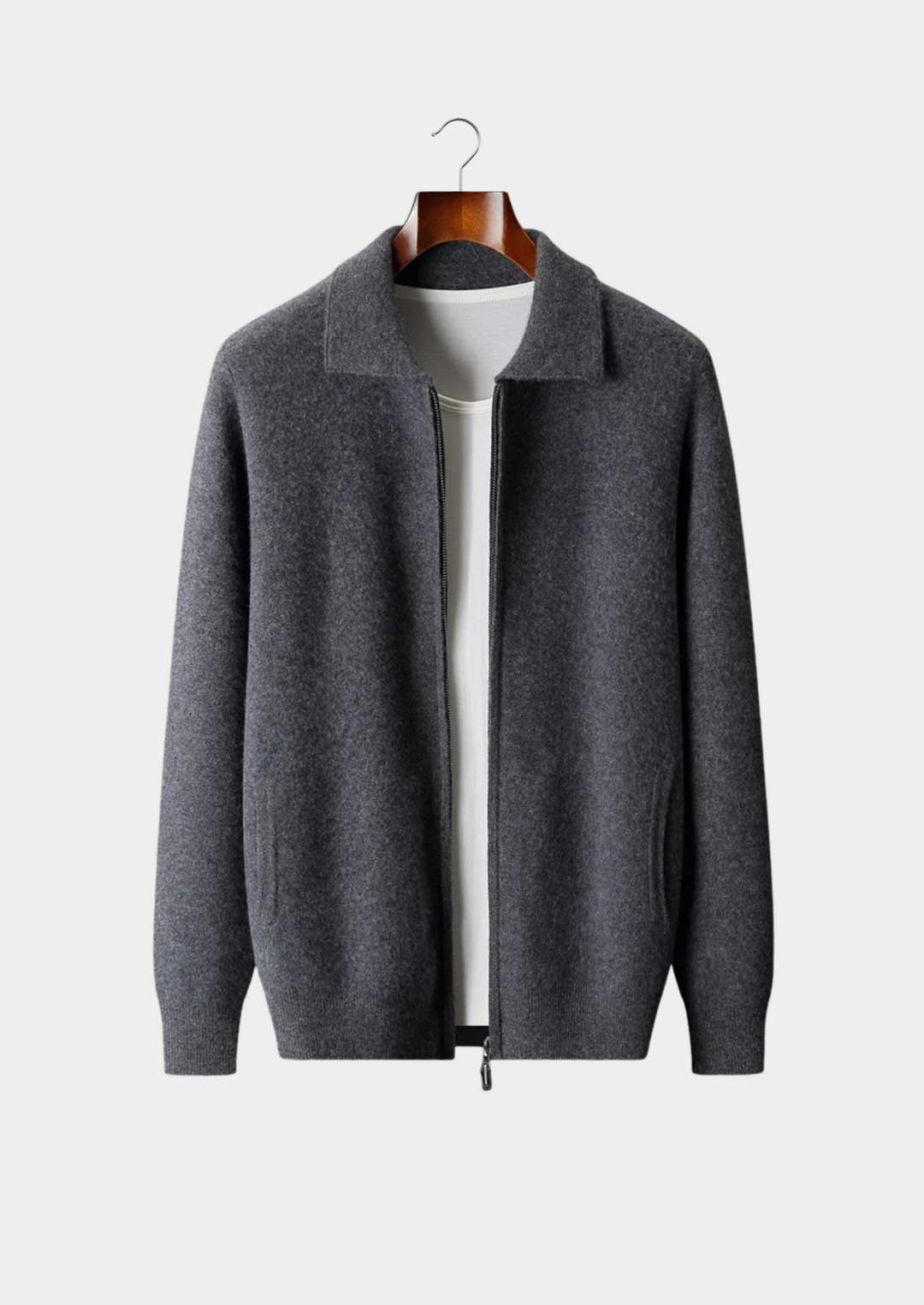 Kensington | Elegant Cashmere Zip Cardigan Men - Premium Knit
