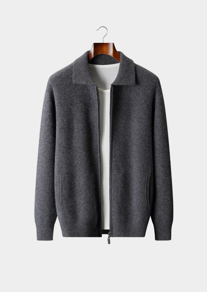 Kensington | Elegant Cashmere Zip Cardigan Men - Premium Knit