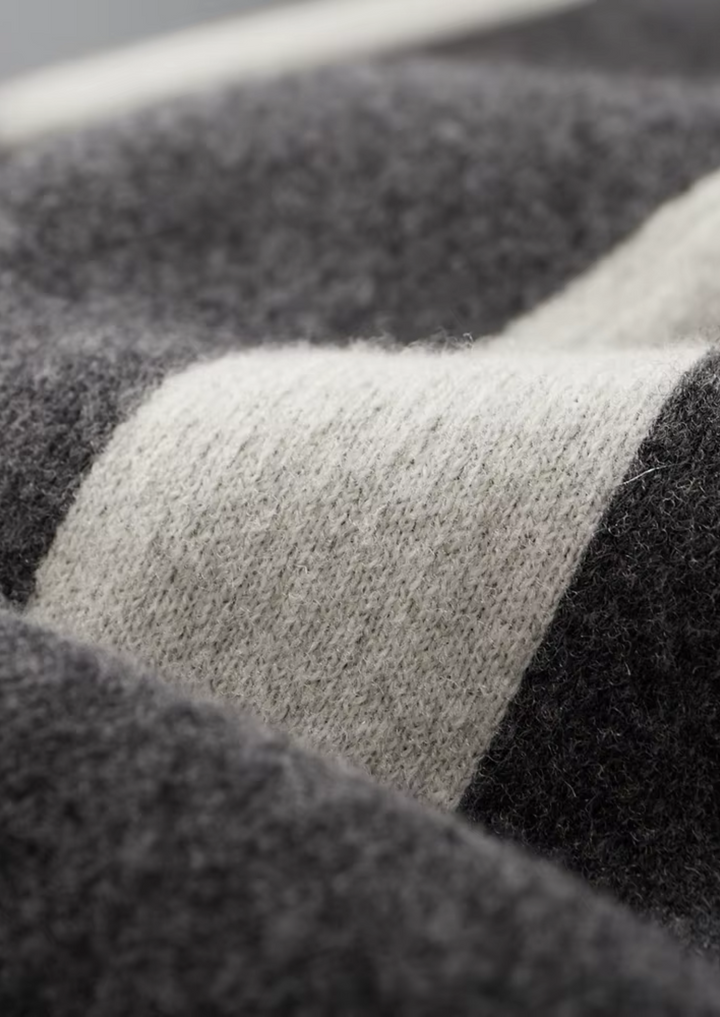 Renee | Elegant Wide Leg Cashmere Trousers With Drawstring