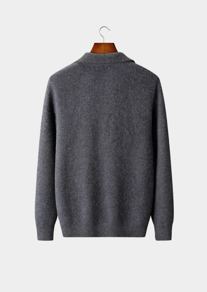 Kensington | Elegant Cashmere Zip Cardigan Men - Premium Knit