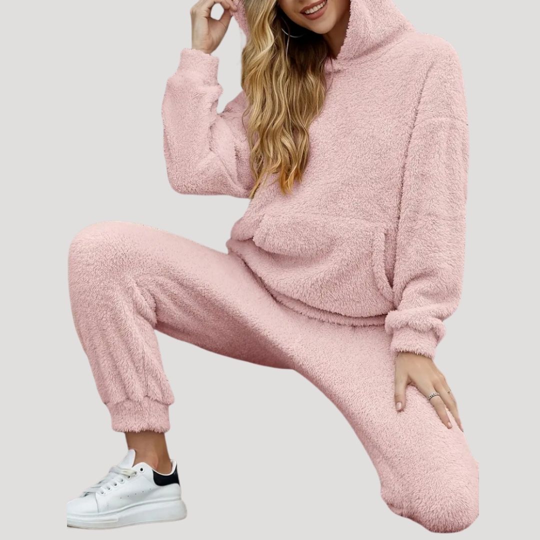 Elyse | Stylish Hooded Fleece Loungewear Set With Long Sleeves