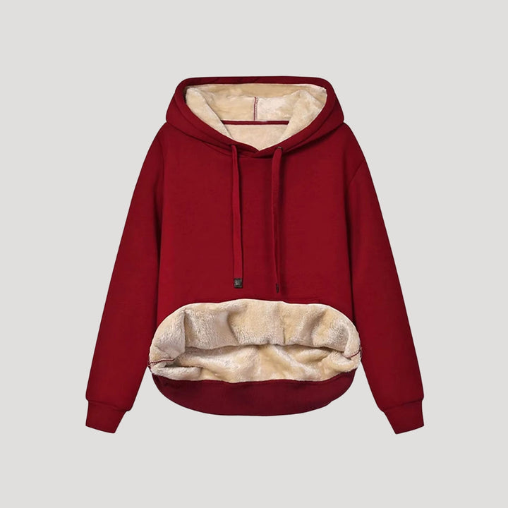 Phoebe | Stylish Fleece Lined Hoodie With Drawstring Hood
