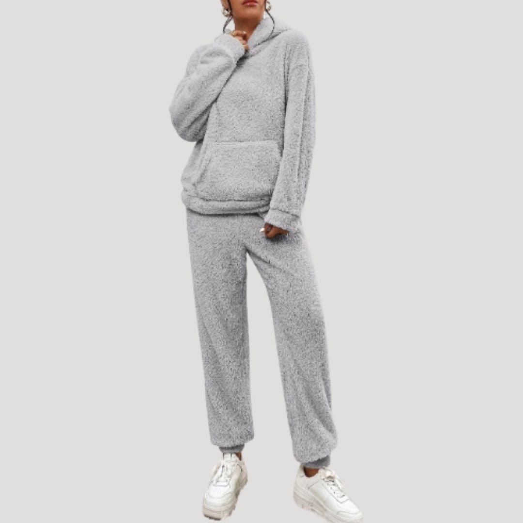 Margot | Cosy Fleece Loungewear Set With Hood & Relaxed Fit