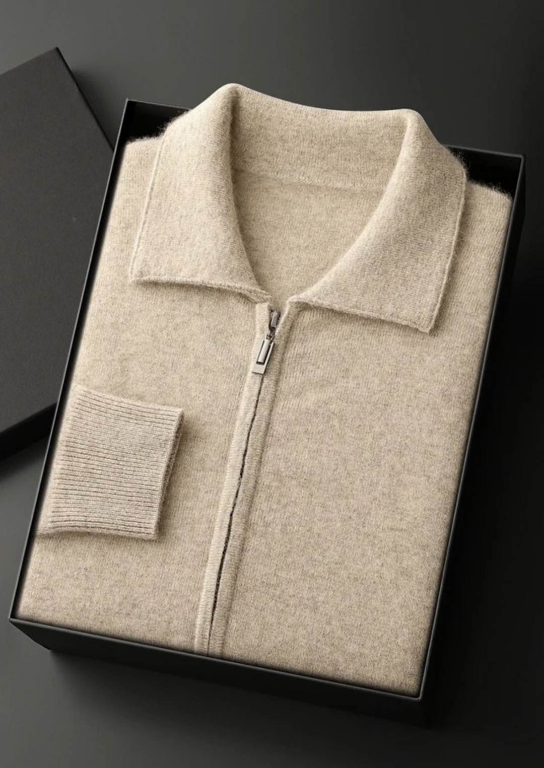 Kensington | Elegant Cashmere Zip Cardigan Men - Premium Knit