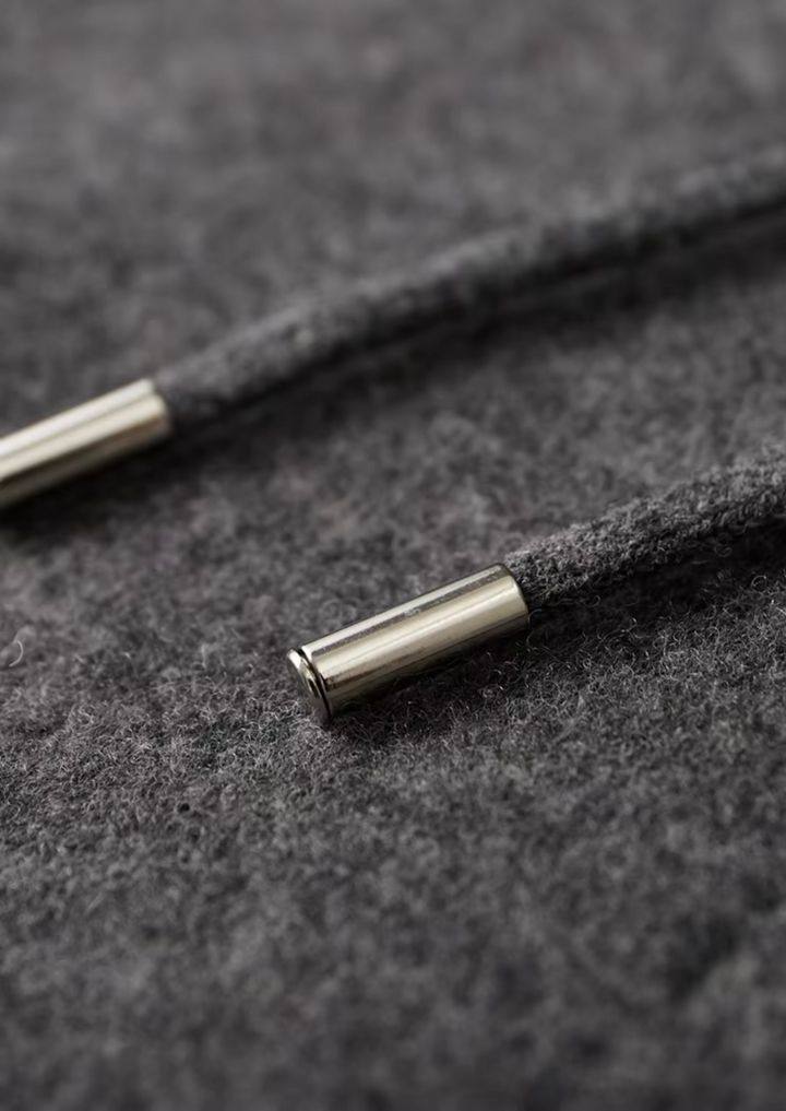 Renee | Elegant Wide Leg Cashmere Trousers With Drawstring