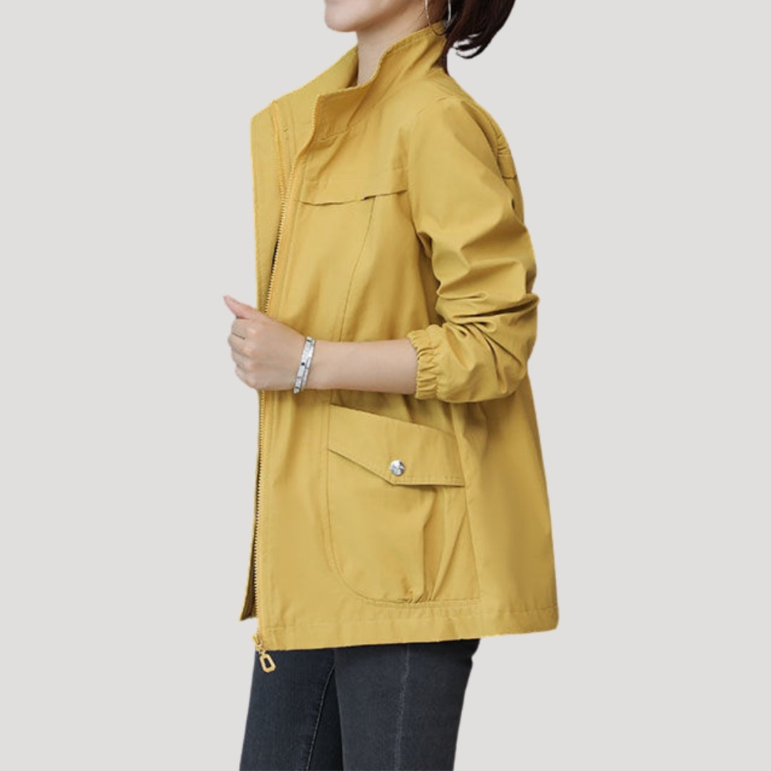 Harlow | Elegant Lightweight Waterproof Windbreaker With Drawstring Waist