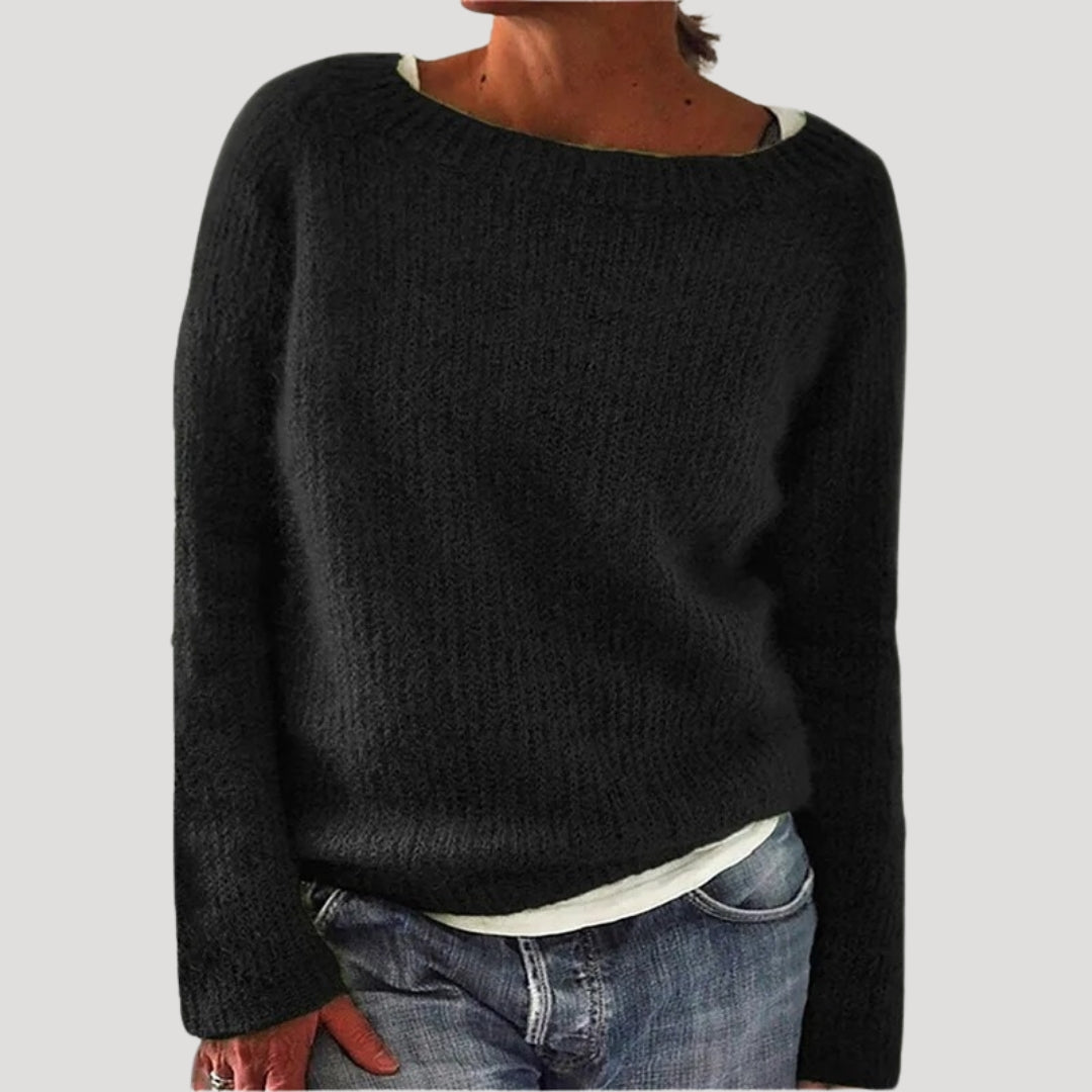 Phoebe | Chic Oversized Crew Neck Chunky Knit Sweater