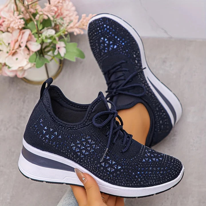 Bonnie | Elegant Rhinestone Embellished Orthopedic Sneakers