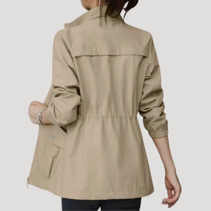 Harlow | Elegant Lightweight Waterproof Windbreaker With Drawstring Waist