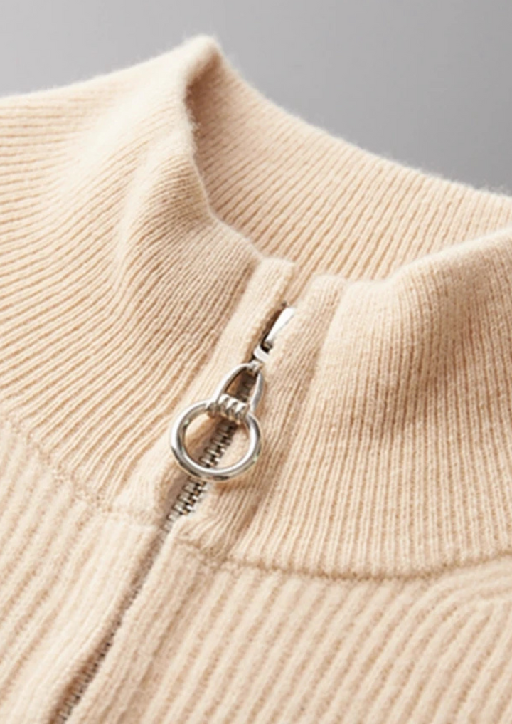 Kingston | Elegant Zip Up Cashmere Cardigan Men - Premium Knit