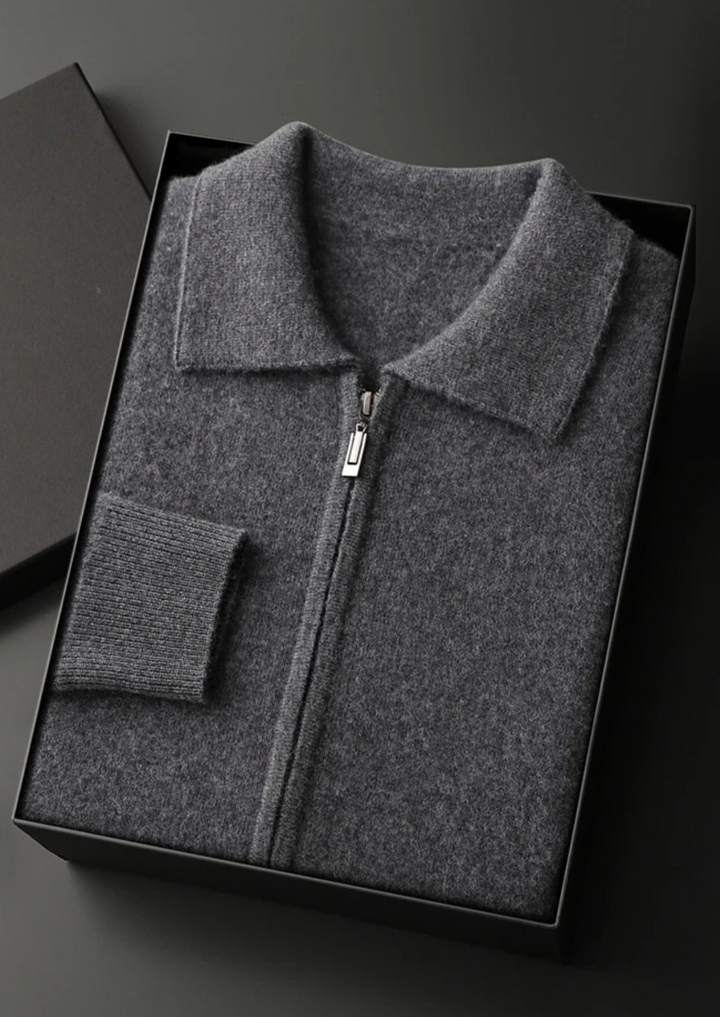 Kensington | Elegant Cashmere Zip Cardigan Men - Premium Knit