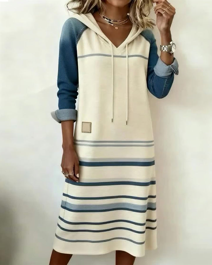 Chloe | Striped Hooded Dress