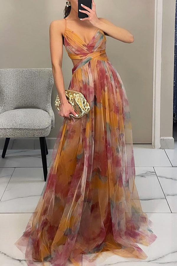 Aurora | Elegant Sweetheart Floral Maxi Dress