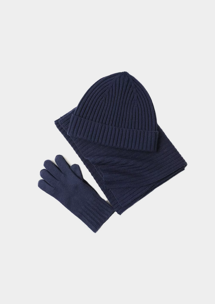Cordelia | Elegant Cashmere Winter Accessories Set - Beanie Scarf Gloves