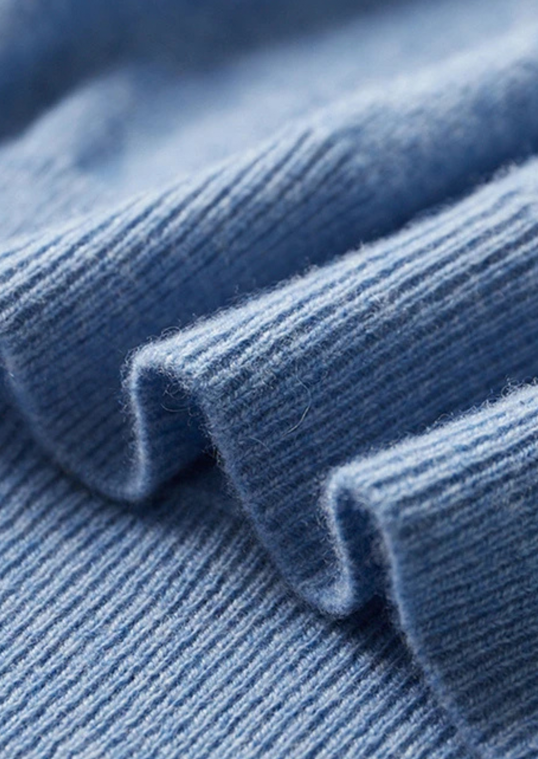 Cashmere Short Sleeve Polo Shirt Men - Light Blue Knit