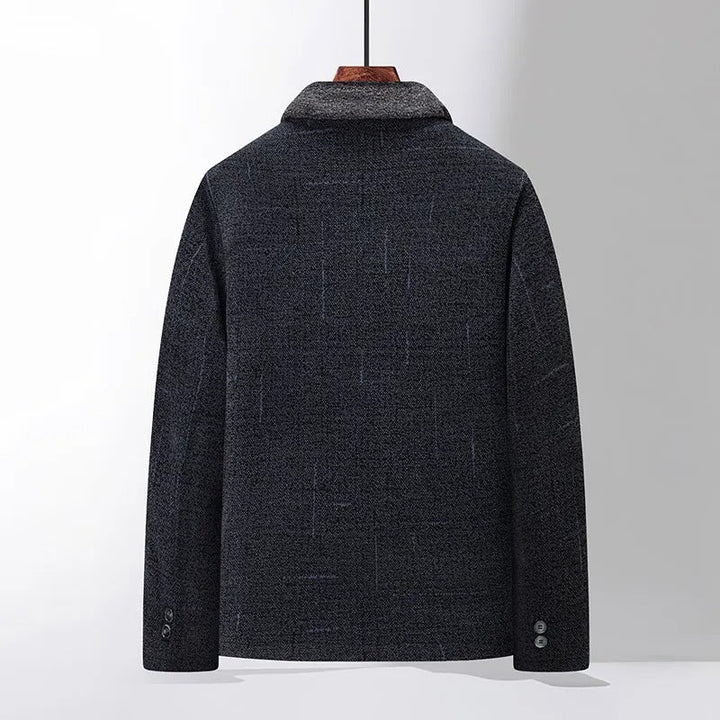 Tessa | Elegant Herringbone Wool Jacket With Fur Lining