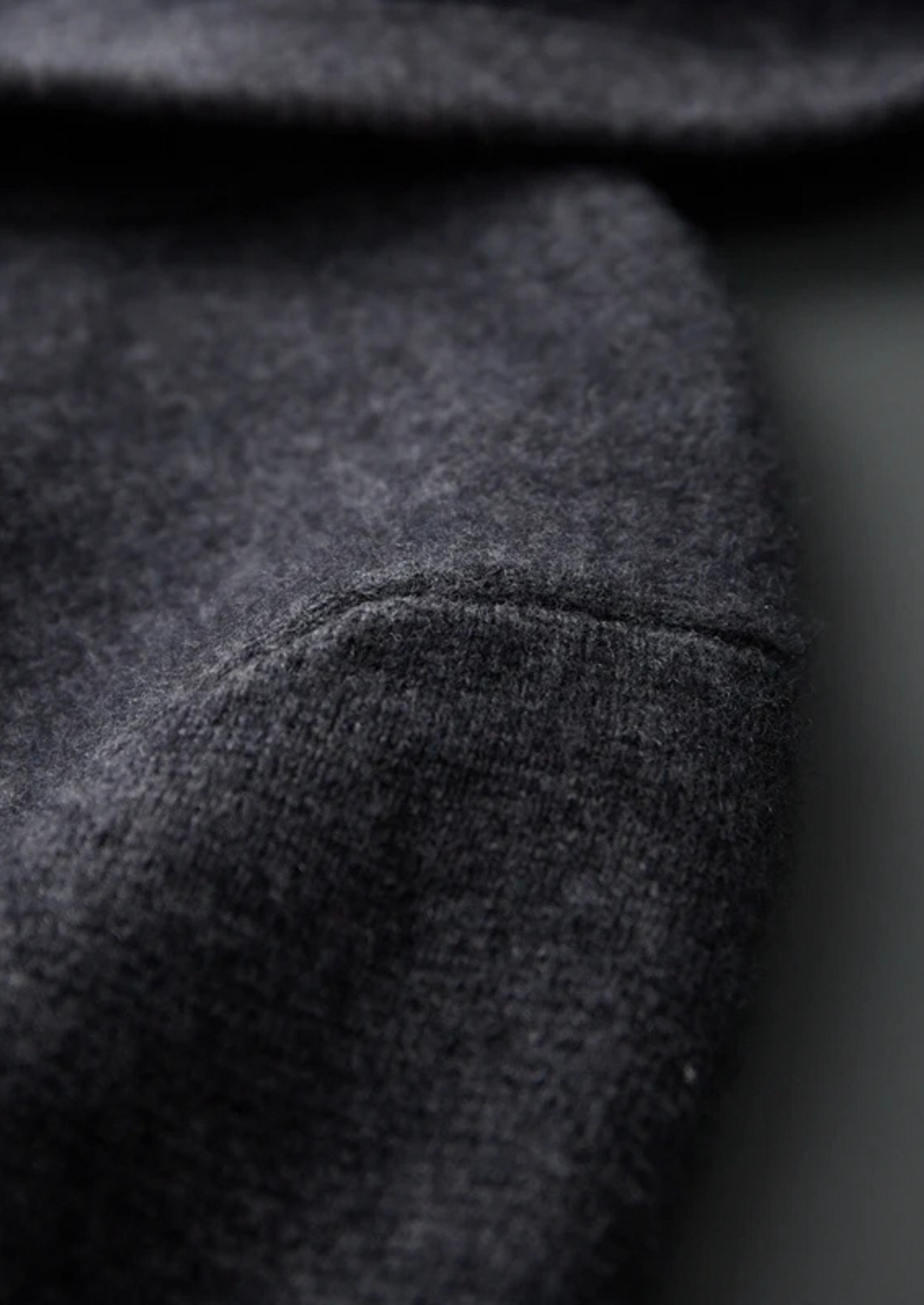 Tobias | Premium Cashmere Zip Up Hoodie Men - Charcoal