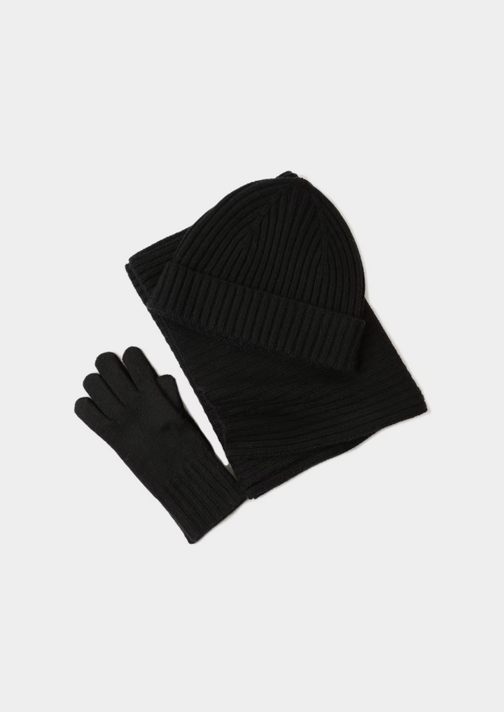 Cordelia | Elegant Cashmere Winter Accessories Set - Beanie Scarf Gloves