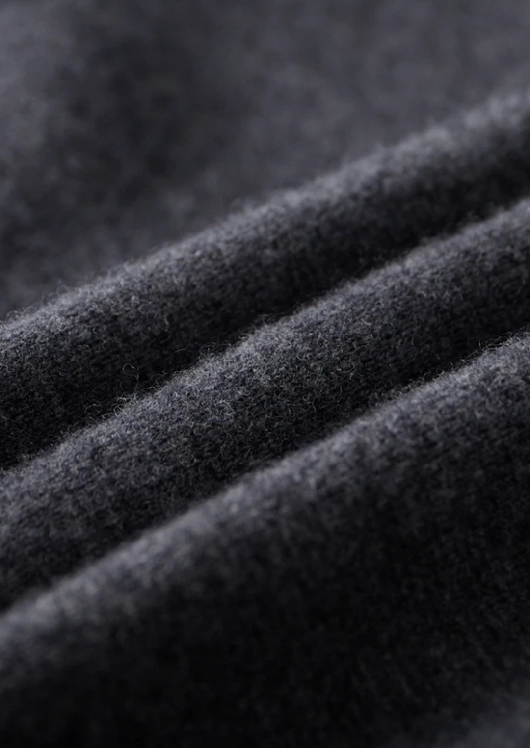 Tobias | Premium Cashmere Zip Up Hoodie Men - Charcoal